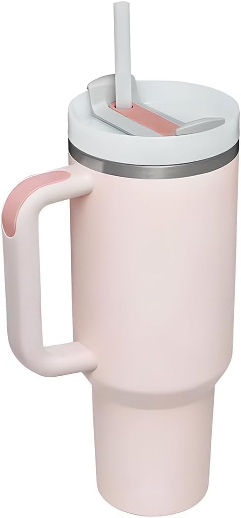 Stainless Steel Vacuum Cup Insulated Tumbler with Lid and Straw for Water, Iced Tea or Coffee, Smoothie and More